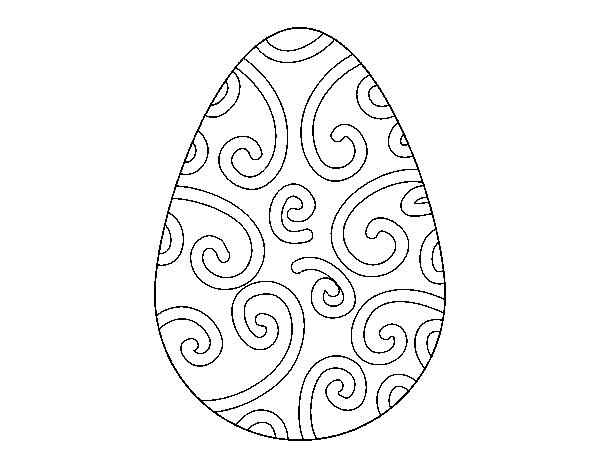 Decorated egg coloring page