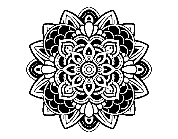 Decorative mandala coloring page