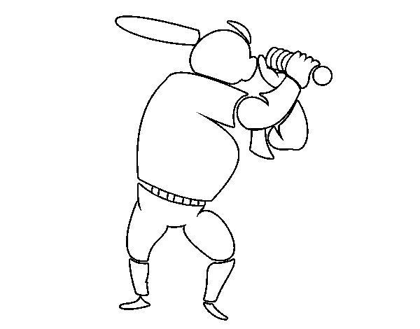 Designated hitter coloring page