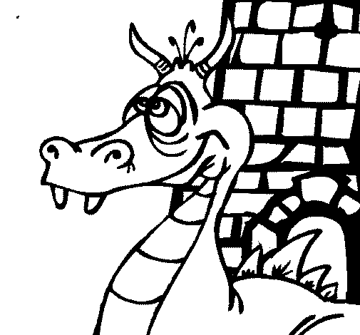 Dizzy dragon coloring page