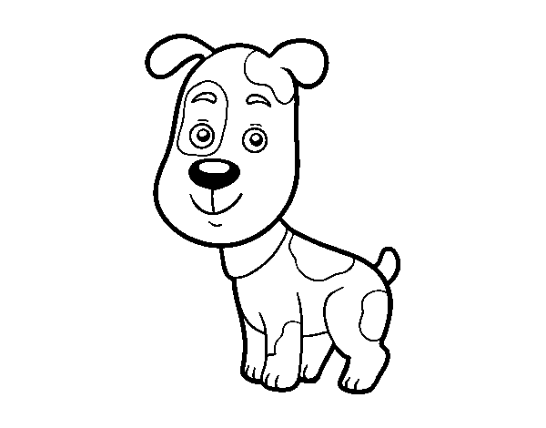 Domestic dog coloring page