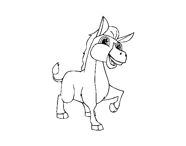 Donkey 1 coloring page