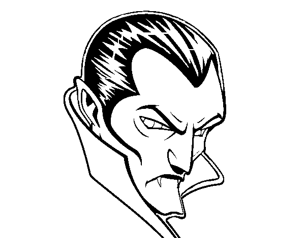 Dracula profile coloring page