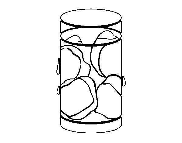 Drink with ice coloring page