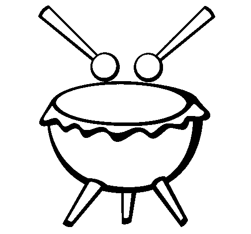 Drum III coloring page