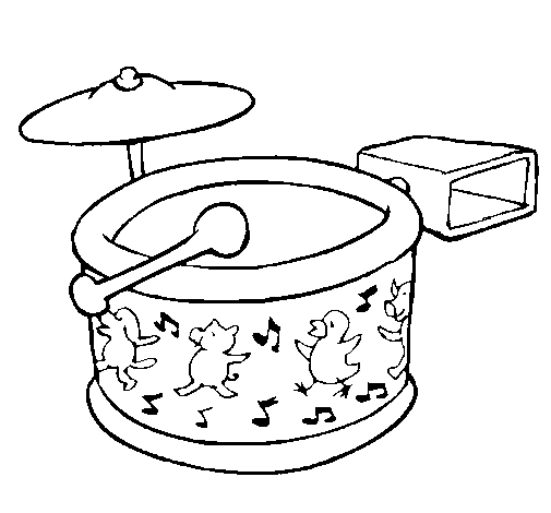 Drums coloring page