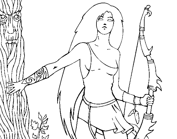 Dryad coloring page