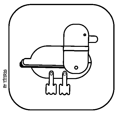 Duck III coloring page