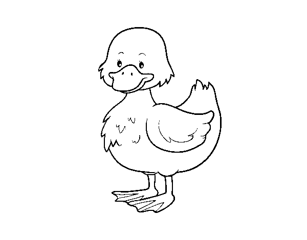 Ducky farm coloring page