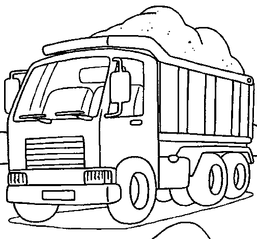 Dumper truck coloring page