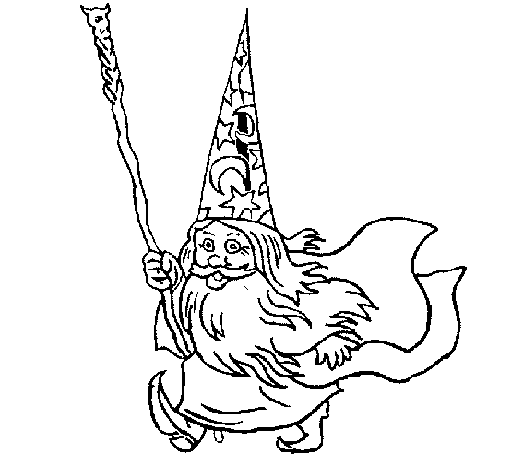 Dwarf magician coloring page
