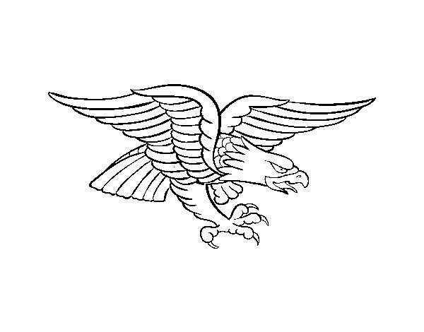 Eagle tattoo coloring page