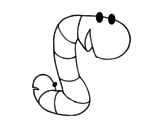 Earthworm coloring page