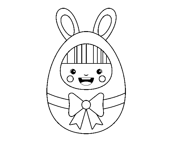 Easter costume coloring page