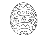 Easter egg DIY coloring page
