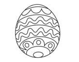 Easter egg for kids coloring page