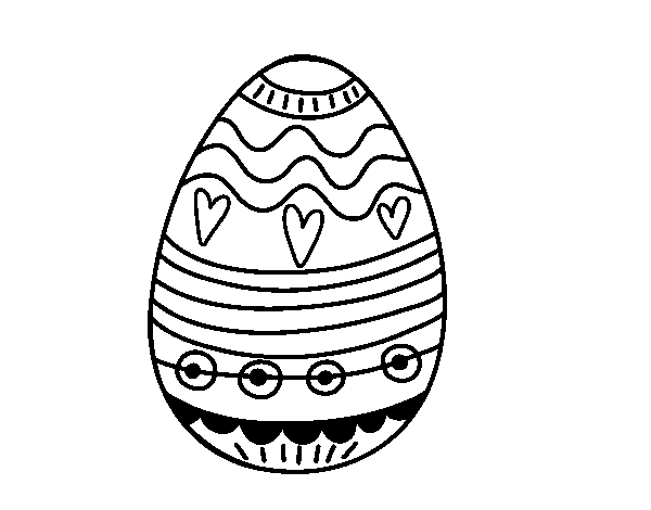 Easter egg to decorate coloring page