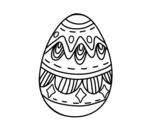 Easter egg with diamonds coloring page
