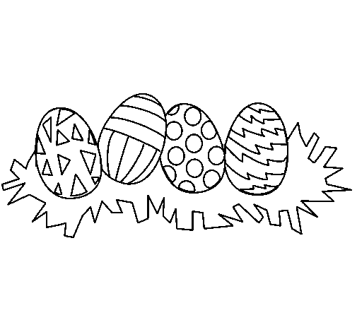 Easter eggs III coloring page