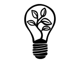 Ecological light bulb coloring page