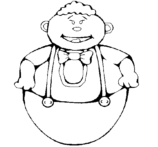Egg doll coloring page