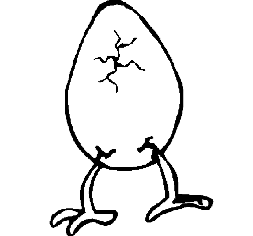 Egg with legs coloring page
