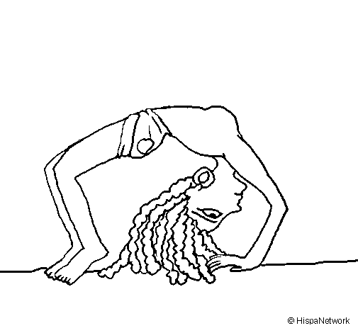 Egyptian dancer coloring page