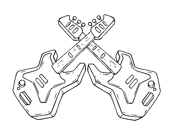 Electric Guitars coloring page