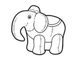 Elephant rag coloring page
