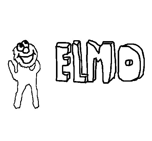 Elmo coloring page