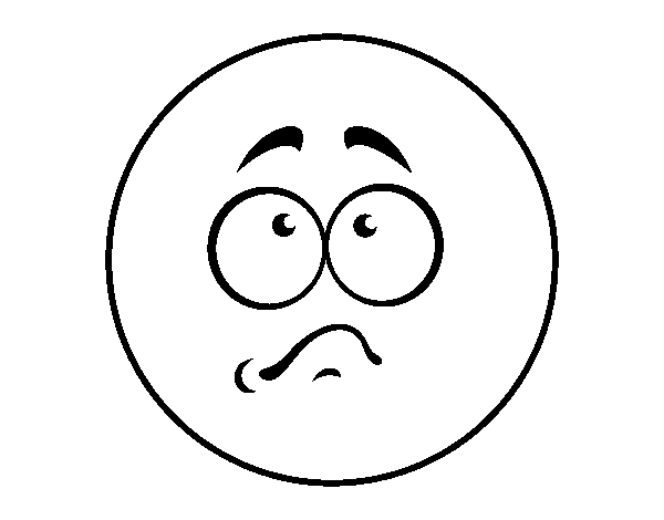 Embarrassed Smiley  coloring page