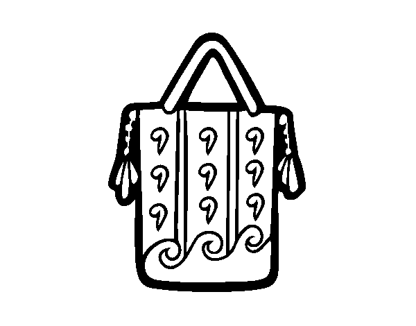 Ethnic bag coloring page