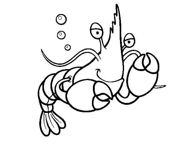 European lobster coloring page