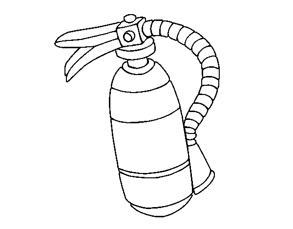 Extinguisher coloring page