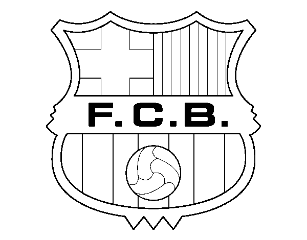 F.C. Barcelona crest coloring page