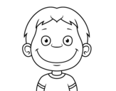 Face of small child coloring page