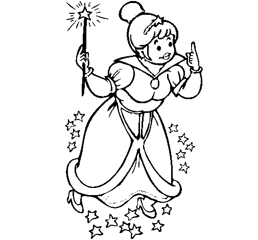 Fairy godmother coloring page