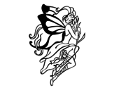 Fairy tattoo coloring page