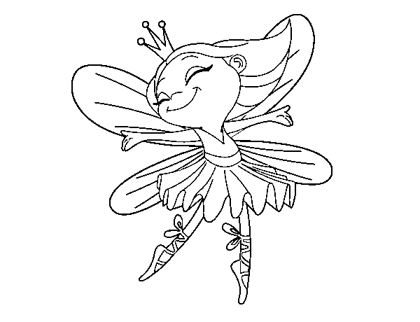 Fairy with wings coloring page