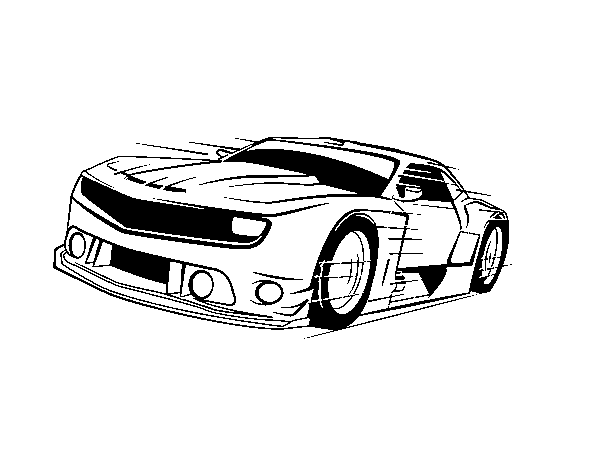 Fast sports car coloring page
