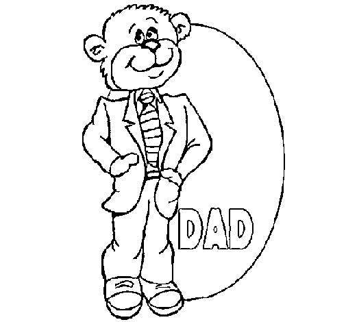 Father bear coloring page