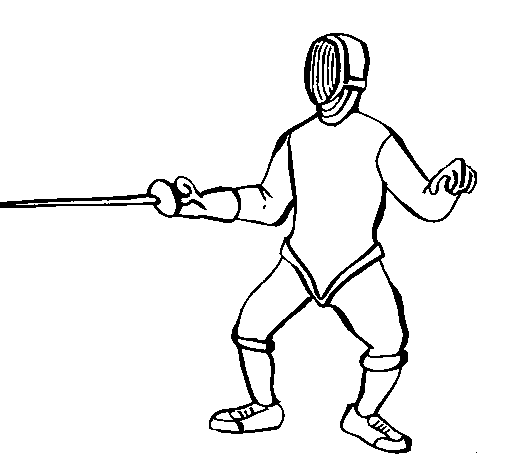 Fencing defense coloring page
