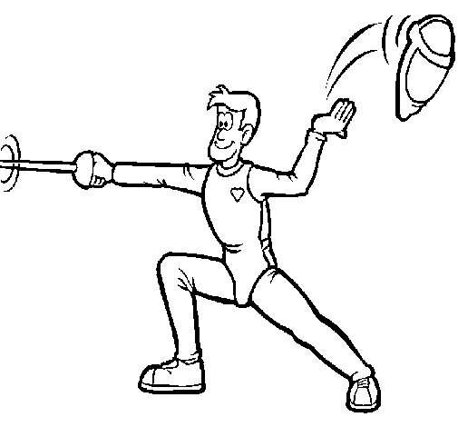 Fencing coloring page