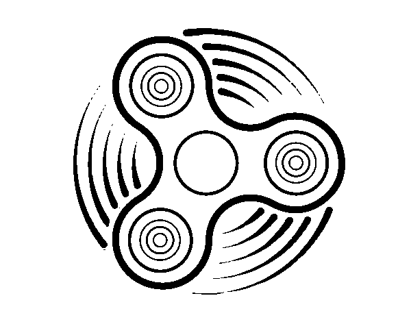 Fidget spinner coloring page