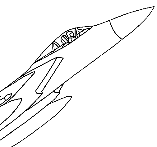 Fighter Aircraft coloring page