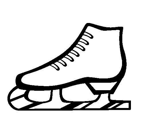 Figure skate coloring page