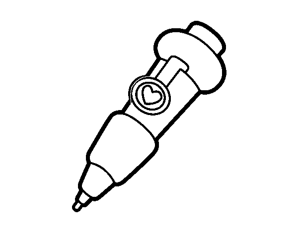Fine point coloring page