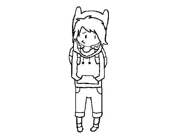 Finn coloring page