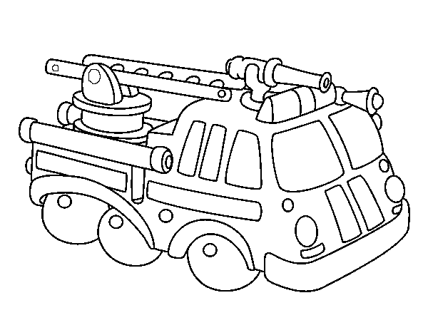 Fire apparatus coloring page