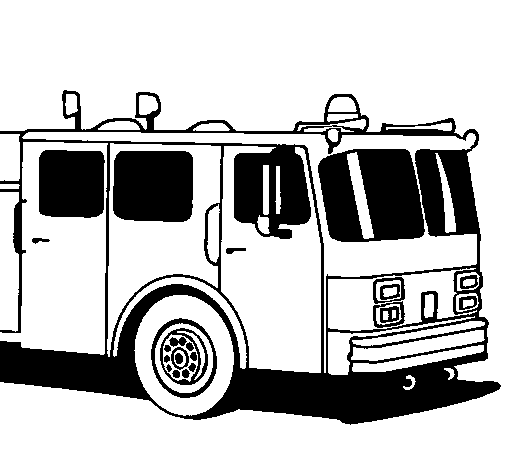 Fire engine coloring page